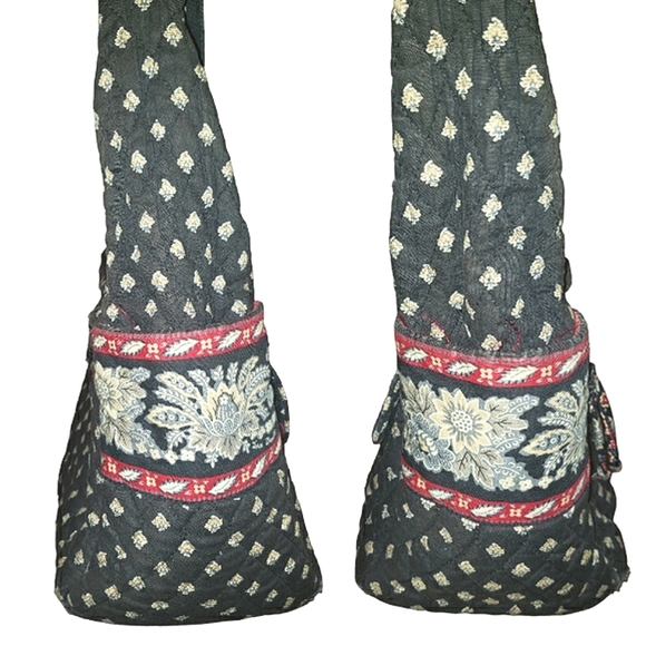 Vera Bradley Vintage Quilted Floral Retired Classic Black Shoulder Crossbody Bag - Picture 3 of 16